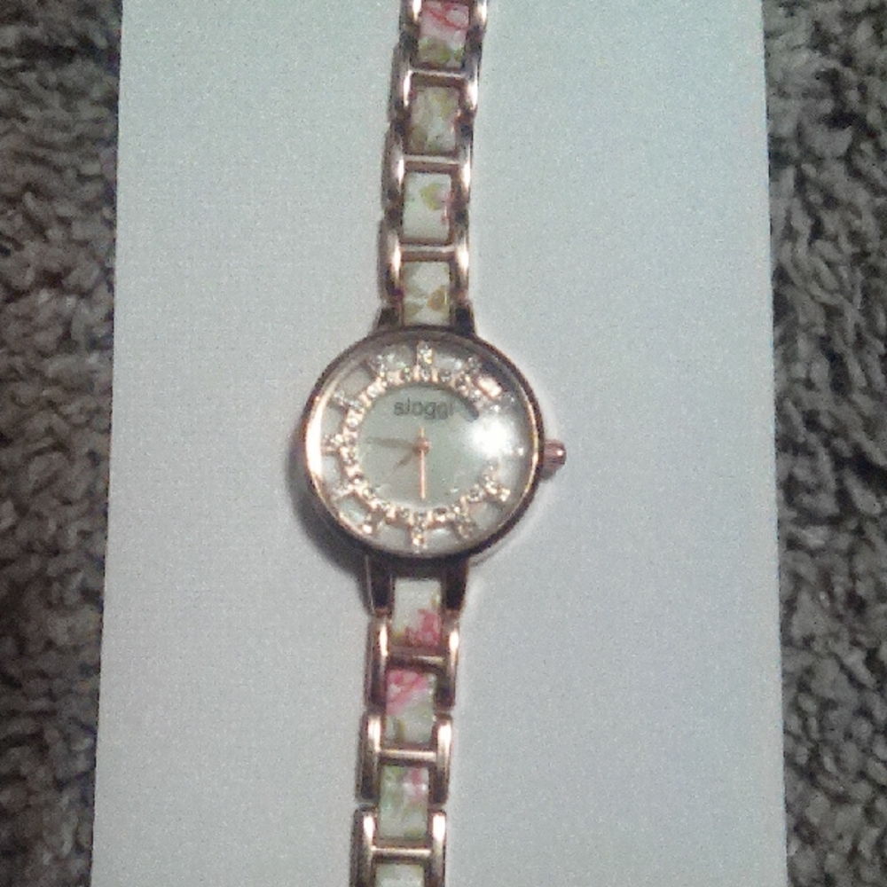 Women's Floral Rose Gold Watch